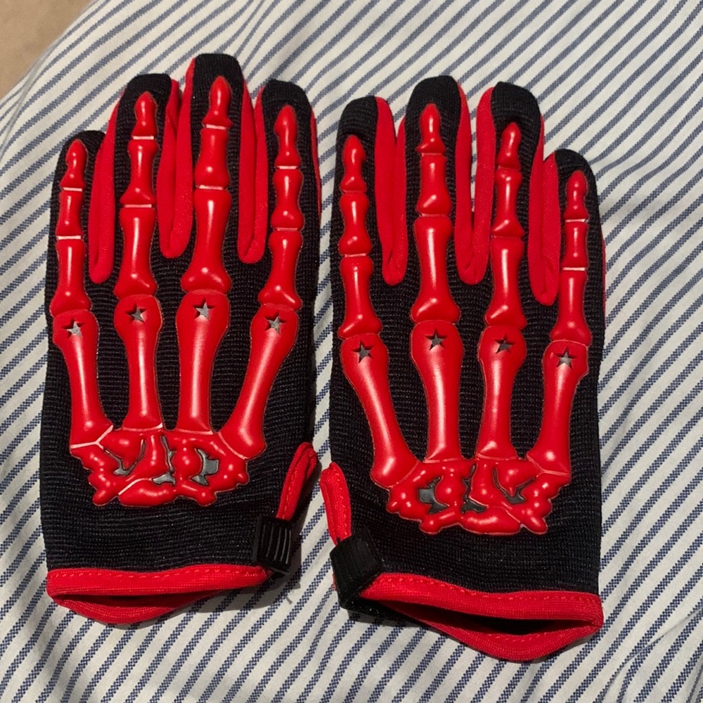 Youth Kids Motocross Gloves (Red)